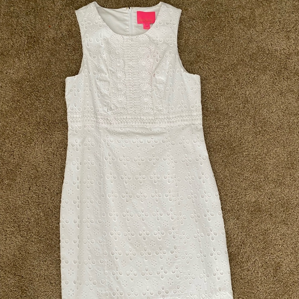 Lilly Pulitzer Railee Shift Dress, Resort White, Size 6, NWT